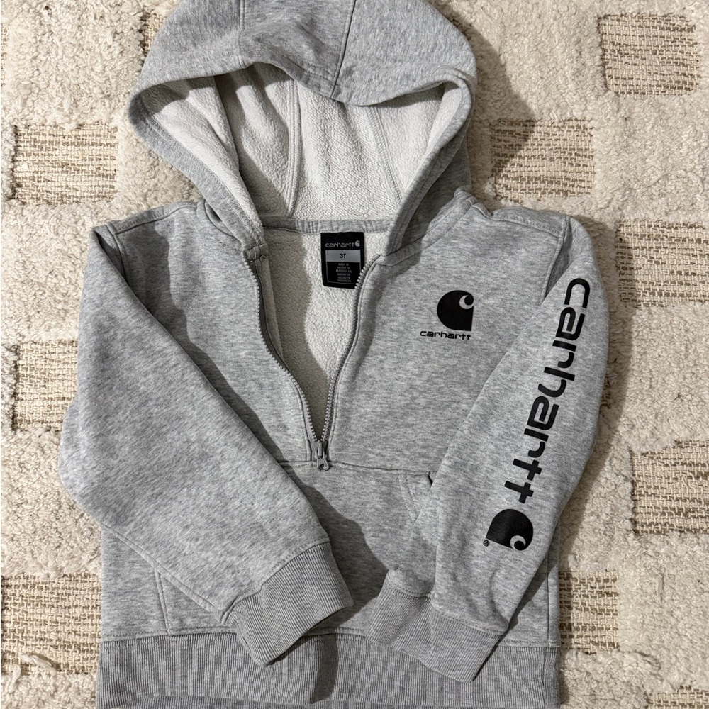 Carhartt Kids Light Gray Zip-Up toddler 3T
